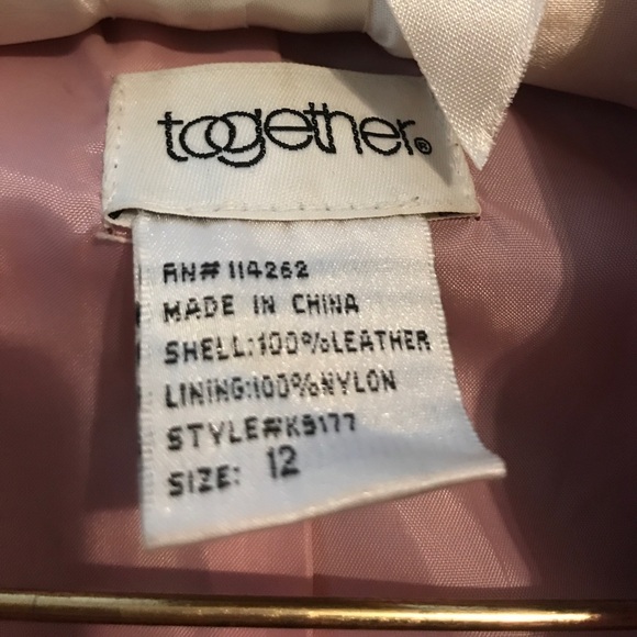 Light Pink Together Leather Jacket - Picture 2 of 4